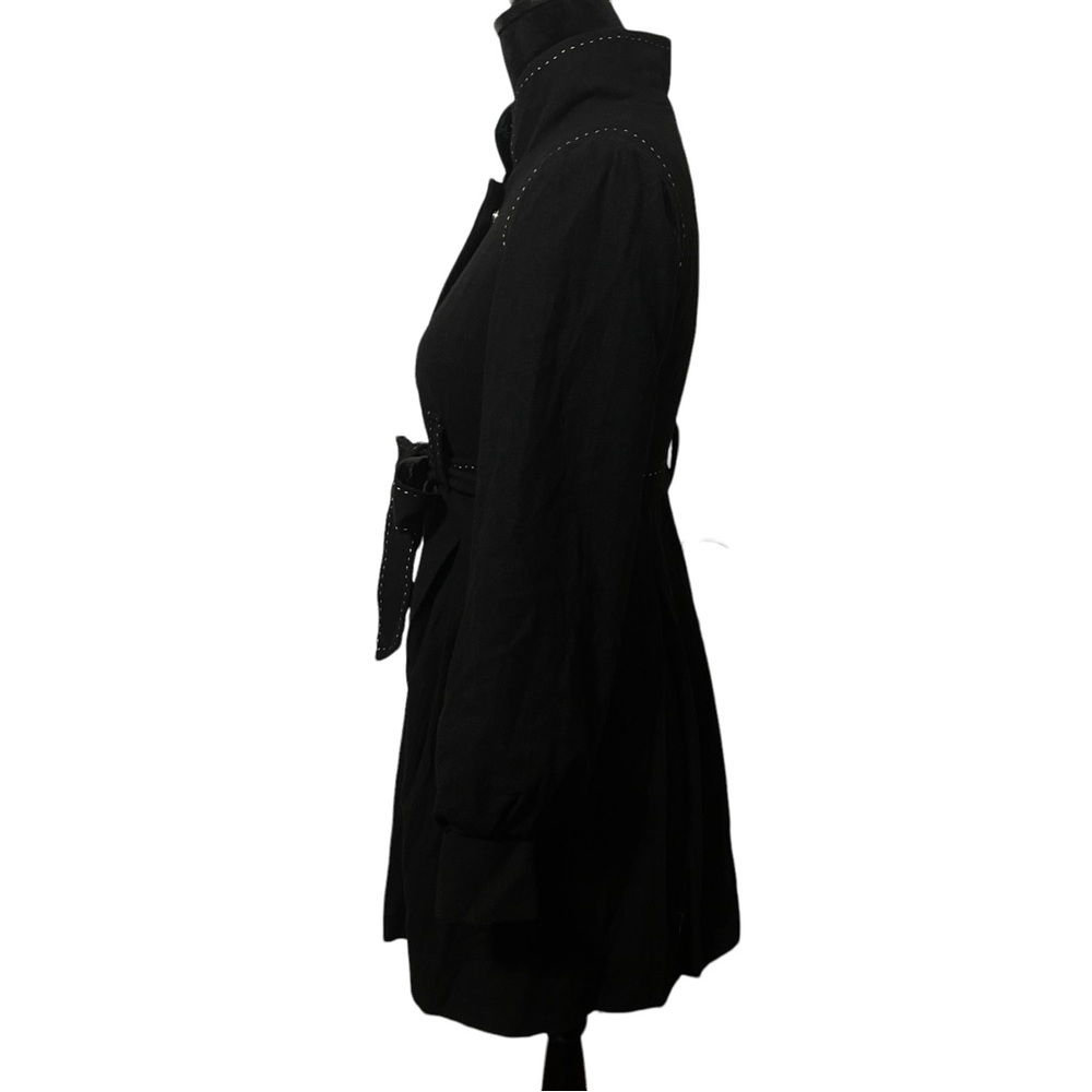 Rare Anthropologie One September Jacket Womens Small Black Snowflakes Wool Coat - Picture 11 of 15